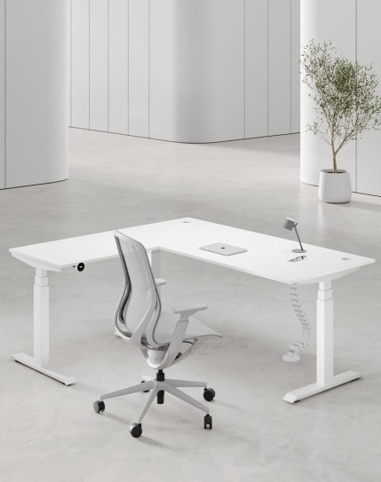 Ergonomic l shaped desk sale