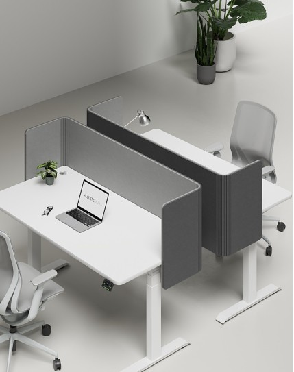 Echowrap U-Shape Polyester Fiber Acoustic Desk Screens