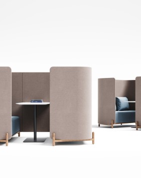Cube Four Seater Acoustic High Back Sofa