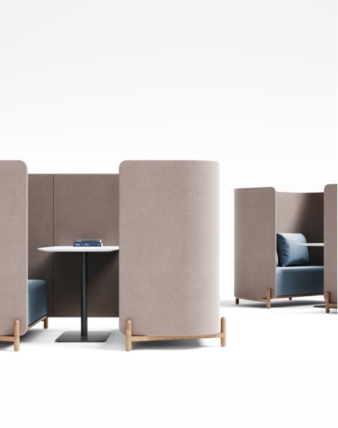 Cube Four Seater Acoustic High Back Sofa