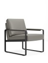 Detroit Grey Single Seater Genuine Leather Arm Chair