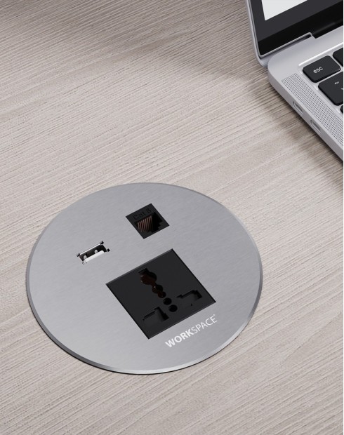 Desktop Power Grommet Chrome