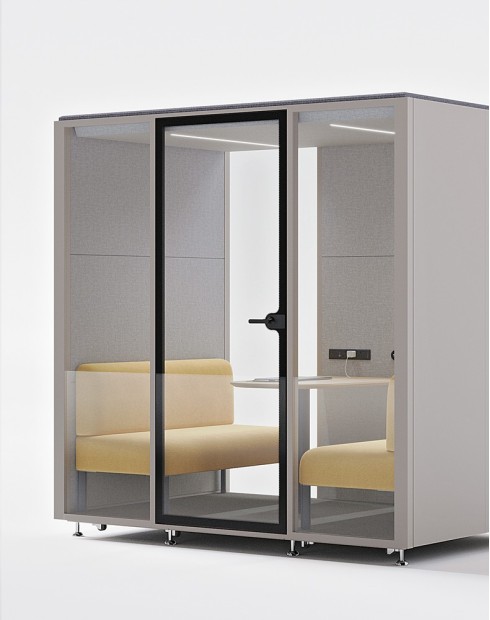 EchoBox Four Seater Steel Frame Acoustic Pod