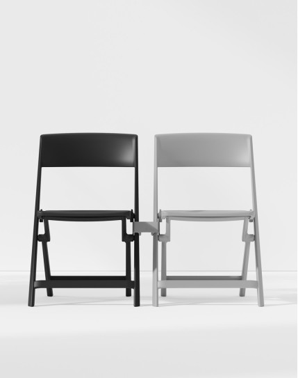 Stack Black and White Multi-Purpose Foldable Chair