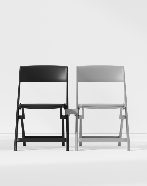 Stack Black and White Multi-Purpose Foldable Chair