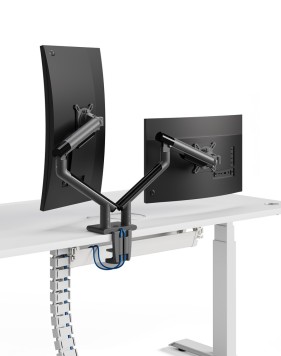 Snap Dual Monitor Desk Mount with USB Ports