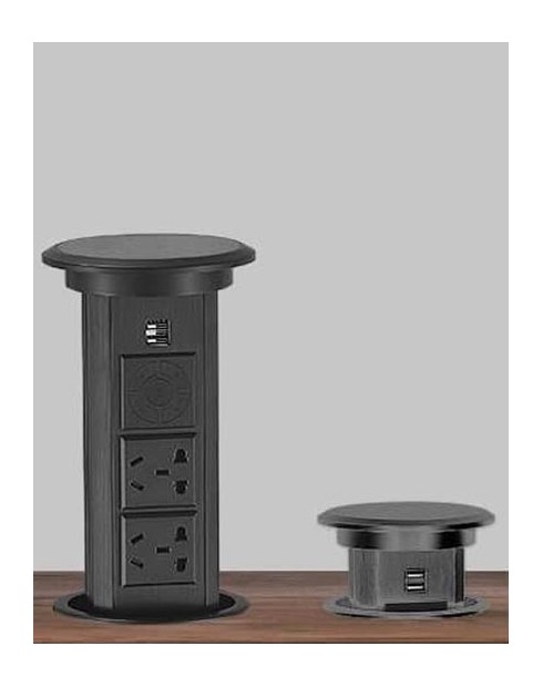 Smart All-in-one Automatic Touch Pop-up Power Outlet with Wireless Mobile Charger