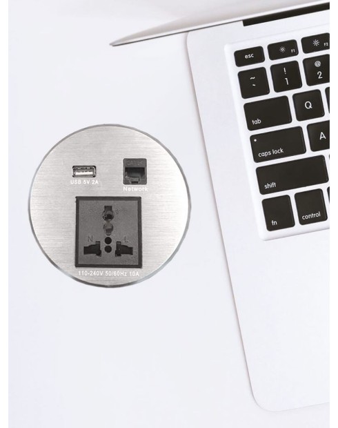 Desktop Power Grommet with Power Data and USB Charger