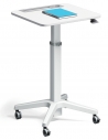 White-Leo Minimalist Mobile Height Adjustable Table