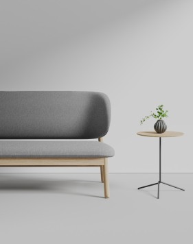 Ezah Lounge Bench Sofa Grey
