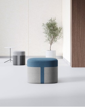 BAG Designer Medium Lounge Stool Blue
