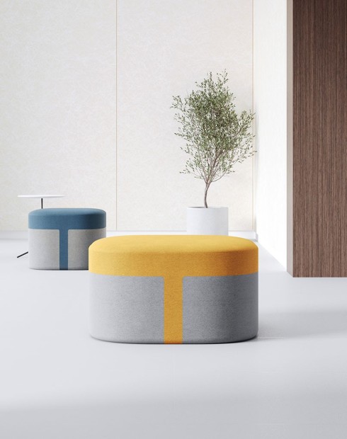 BAG Designer Large Lounge Stool Yellow