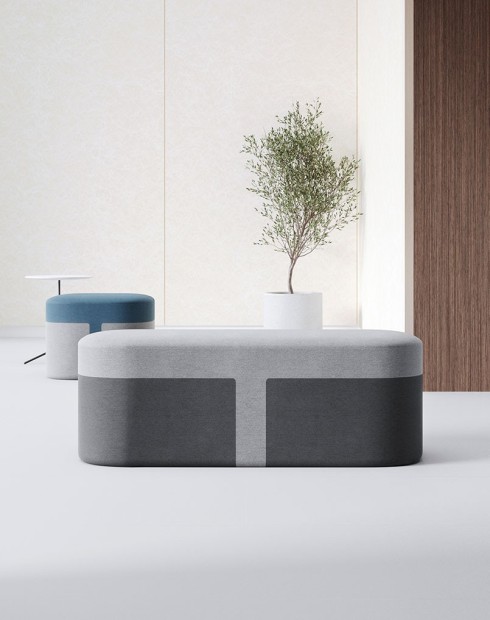 BAG Designer Extra Large Lounge Stool Grey