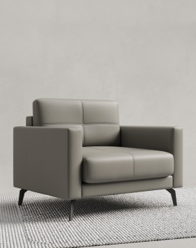 Ayuni Genuine Leather Single Seater Sofa