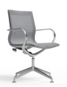 Sterling Brushed Glazed Aluminum Mesh Visitor Chair