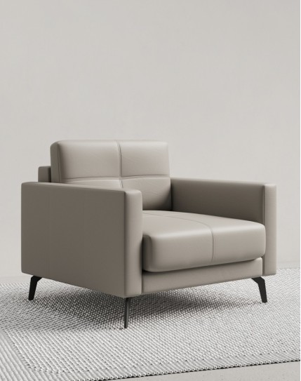 Ayuni Genuine Leather Single Seater Sofa