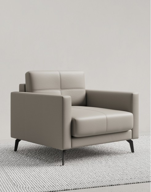 Ayuni Genuine Leather Single Seater Sofa