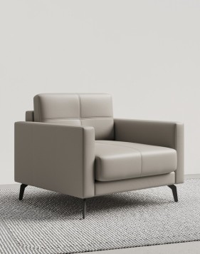 Ayuni Genuine Leather Single Seater Sofa