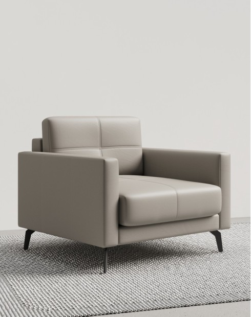 Ayuni Genuine Leather Single Seater Sofa