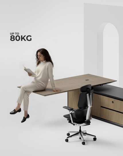 Enigma Veneer L-Shape Atelier Desk up to 80kg