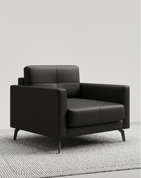 Ayuni Genuine Leather Single Seater Sofa