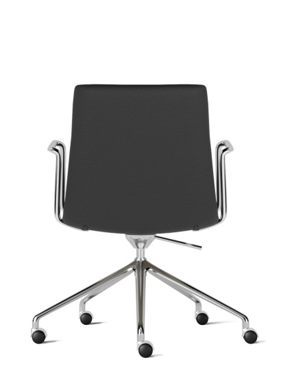 Simon Black Genuine Leather Designer Chair