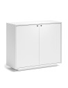 EDGE Series Chamfered Low Height 2 Door White Cabinet