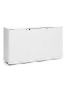 EDGE Series Chamfered Low Height 3 Door White Cabinet