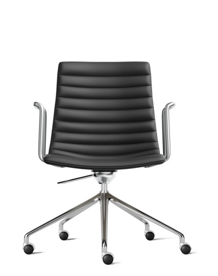 Simon Black Genuine Leather Designer Chair