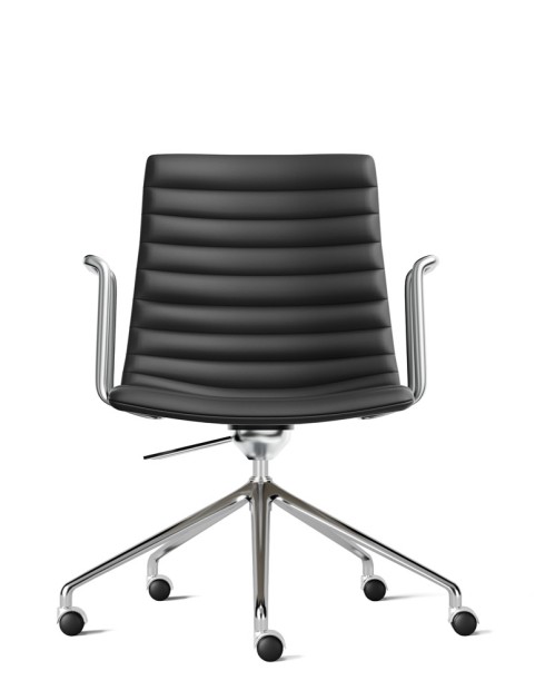 Simon Black Genuine Leather Designer Chair