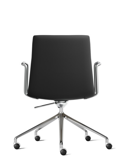 Simon Black Genuine Leather Designer Chair