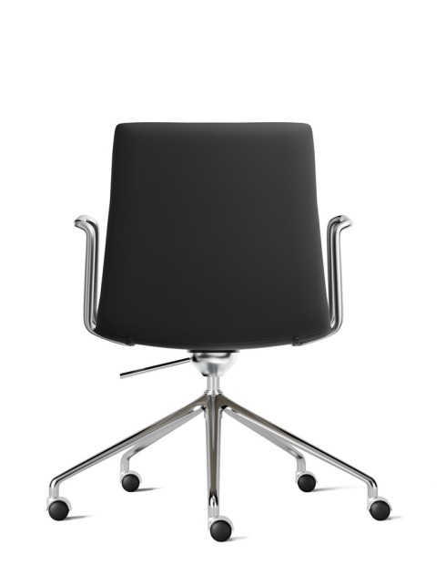 Simon Black Genuine Leather Designer Chair