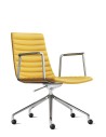 Simon Yellow Genuine Leather Designer Chair