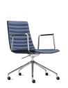 Simon Royal Blue Genuine Leather Designer Chair