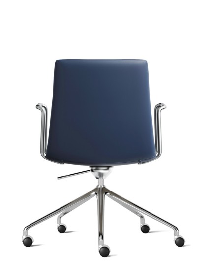 Simon Royal Blue Genuine Leather Designer Chair