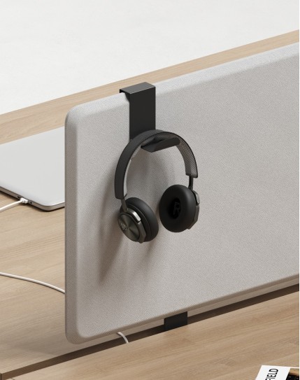 Headphone Holder For Screen Panel