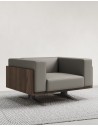 Boston Single Seater Aniline Leather Veneer Sofa
