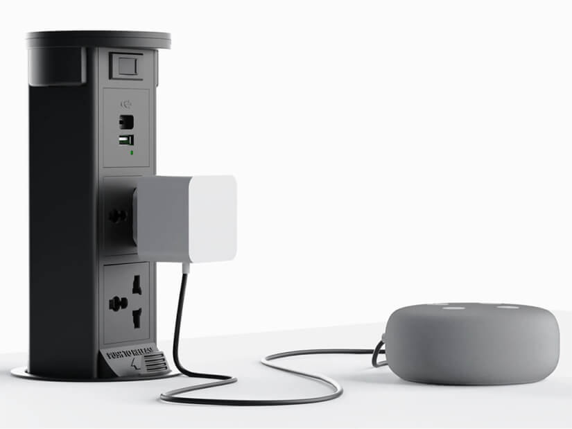 Pilar Surface Pop-up Power and USB Outlet Module