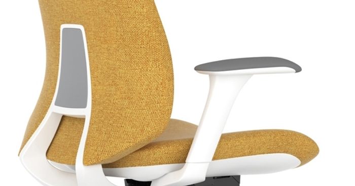Fedo Designer Yellow Fabric Seat and Back Chair