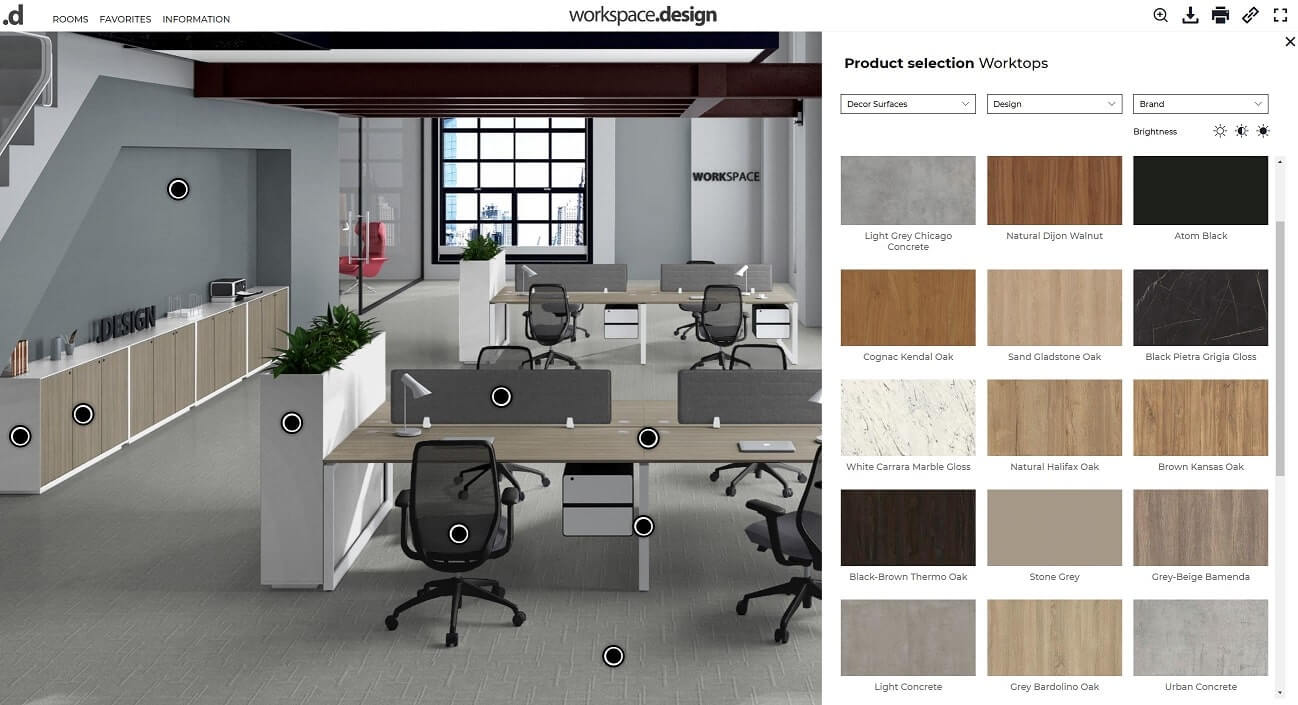 Innovative office interior and furniture design visualisation tool from  Dubai-based brand 