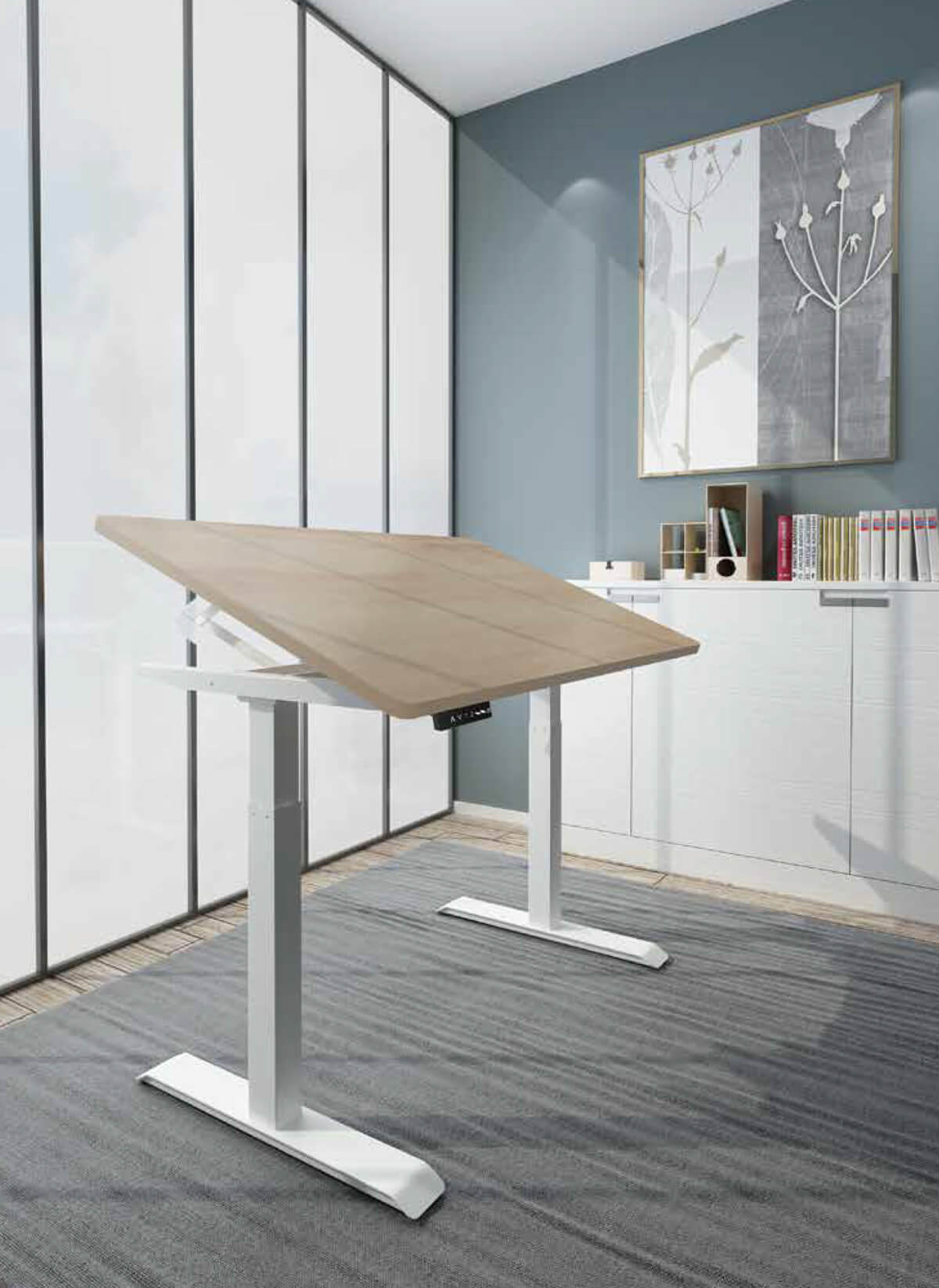 Max Series Height Adjustable Tilt Desk Workspace Office Furniture...